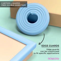 Baby Safety Edge & Corner Guards Furniture Edges (L-Shape) (Sky Blue)