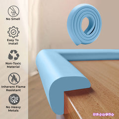 Baby Safety Edge & Corner Guards Furniture Edges (L-Shape) (Sky Blue)