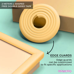Baby Safety Edge & Corner Guards Furniture Edges (L-Shape) (Yellow)
