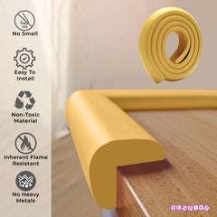 Baby Safety Edge & Corner Guards Furniture Edges (L-Shape) (Yellow)