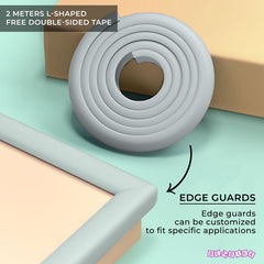 Baby Safety Edge & Corner Guards Furniture Edges (L-Shape) (Grey)