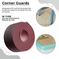 Baby Safety Edge & Corner Guards Furniture Edges (W-Shape) Dusky