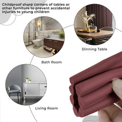 Baby Safety Edge & Corner Guards Furniture Edges (W-Shape) Dusky