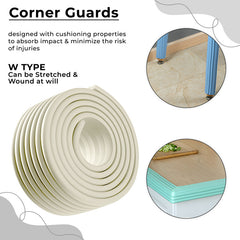 Baby Safety Edge & Corner Guards Furniture Edges (W-Shape) White