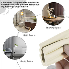 Baby Safety Edge & Corner Guards Furniture Edges (W-Shape) White