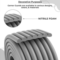 Baby Safety Edge & Corner Guards Furniture Edges (W-Shape) Grey