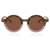 Kids Sunglasses Stylish and Compact Kids Eyewear for Summer (Leopard Brown)
