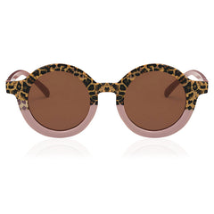 Kids Sunglasses Stylish and Compact Kids Eyewear for Summer (Leopard Brown)