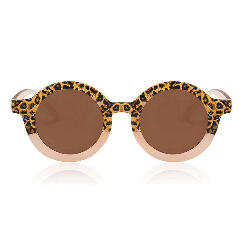 Kids Sunglasses Stylish and Compact Kids Eyewear for Summer (Leopard Yellow)