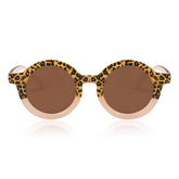 Kids Sunglasses Stylish and Compact Kids Eyewear for Summer (Leopard Yellow)