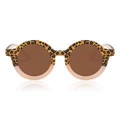 Kids Sunglasses Stylish and Compact Kids Eyewear for Summer (Leopard Yellow)