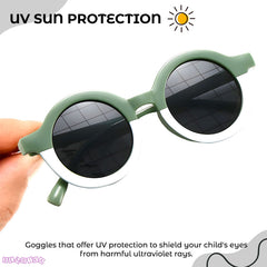 Kids Sunglasses Stylish and Compact Kids Eyewear for Summer (Green)