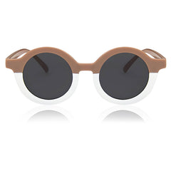 Kids Sunglasses Stylish and Compact Kids Eyewear for Summer (Brown)