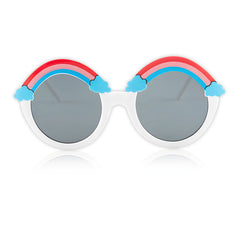 Kids Sunglasses Stylish and Compact Kids Eyewear for Summer (White)