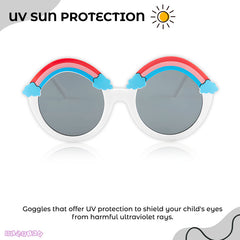 Kids Sunglasses Stylish and Compact Kids Eyewear for Summer (White)