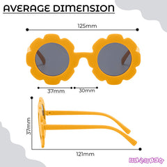 Kids Sunglasses Stylish and Compact Kids Eyewear for Summer (Yellow)