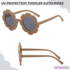 Kids Sunglasses Stylish and Compact Kids Eyewear for Summer (Beige)