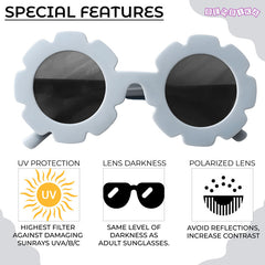 Kids Sunglasses Stylish and Compact Kids Eyewear for Summer (Sky)