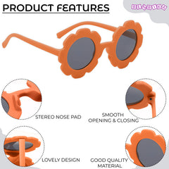 Kids Sunglasses Stylish and Compact Kids Eyewear for Summer (Caramel)