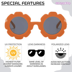 Kids Sunglasses Stylish and Compact Kids Eyewear for Summer (Caramel)