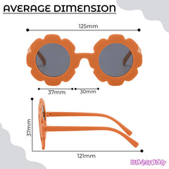 Kids Sunglasses Stylish and Compact Kids Eyewear for Summer (Caramel)