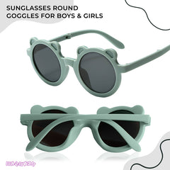 Kids Sunglasses Stylish and Compact Kids Eyewear for Summer (Sage)