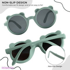 Kids Sunglasses Stylish and Compact Kids Eyewear for Summer (Sage)