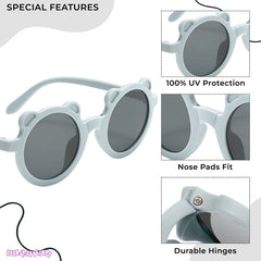 Kids Sunglasses Stylish and Compact Kids Eyewear for Summer (Sky)