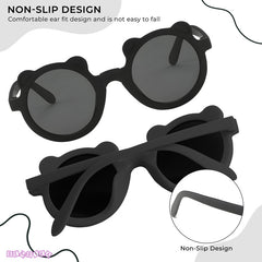 Kids Sunglasses Stylish and Compact Kids Eyewear for Summer (Micky Black)