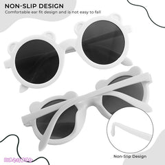 Kids Sunglasses Stylish and Compact Kids Eyewear for Summer (Micky White)