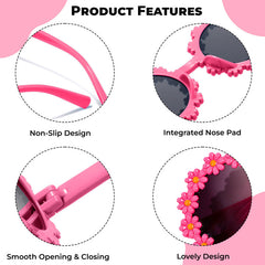 Kids Sunglasses Stylish and Compact Kids Eyewear for Summer (Pink)