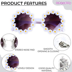 Kids Sunglasses Stylish and Compact Kids Eyewear for Summer (White)