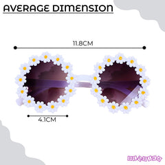 Kids Sunglasses Stylish and Compact Kids Eyewear for Summer (White)