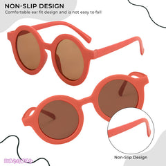 Kids Sunglasses Stylish and Compact Kids Eyewear for Summer (Red)