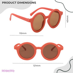 Kids Sunglasses Stylish and Compact Kids Eyewear for Summer (Red)