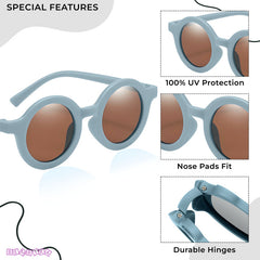 Kids Sunglasses Stylish and Compact Kids Eyewear for Summer (Sky Blue)