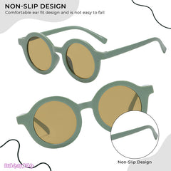 Kids Sunglasses Stylish and Compact Kids Eyewear for Summer (Grey)