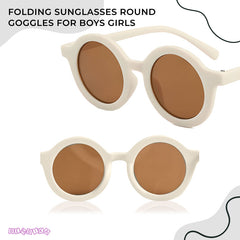 Kids Sunglasses Stylish and Compact Kids Eyewear for Summer (White)