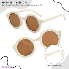 Kids Sunglasses Stylish and Compact Kids Eyewear for Summer (White)