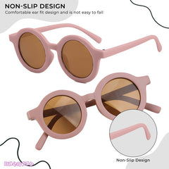 Kids Sunglasses Stylish and Compact Kids Eyewear for Summer (Rosewood)