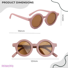 Kids Sunglasses Stylish and Compact Kids Eyewear for Summer (Rosewood)