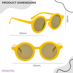 Kids Sunglasses Stylish and Compact Kids Eyewear for Summer (Yellow)