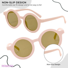 Kids Sunglasses Stylish and Compact Kids Eyewear for Summer (Baby Pink)