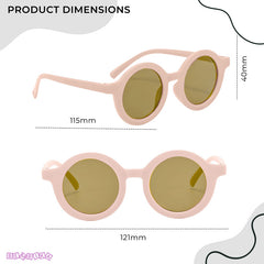 Kids Sunglasses Stylish and Compact Kids Eyewear for Summer (Baby Pink)