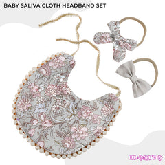 Washable and Lightweight Baby Feeding Bib and Bow (Pistachio)