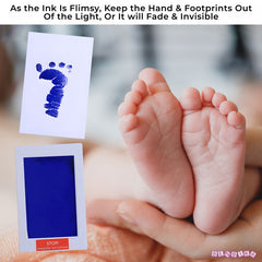 Safe and Non Toxic Ink Pad for Baby Foot Prints and Handprints (Deep Blue)
