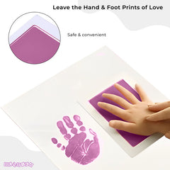 Safe and Non Toxic Ink Pad for Baby Foot Prints and Handprints (One Time Use - Purple)