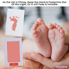 Safe and Non Toxic Ink Pad for Baby Foot Prints and Handprints (Pink)