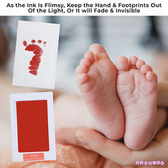 Safe and Non Toxic Ink Pad for Baby Foot Prints and Handprints (Red)