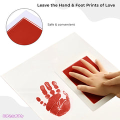Safe and Non Toxic Ink Pad for Baby Foot Prints and Handprints (Red)